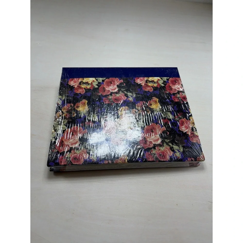 Vintage Pioneer Photo Album 100 Fast-Stick Pages Floral Rose Navy Blue LM-100